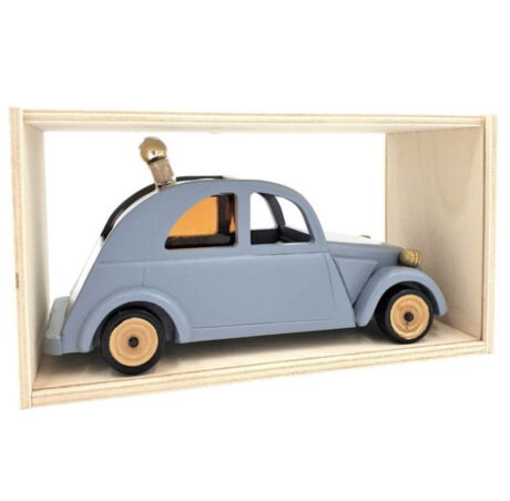 Houten oldtimer 2 CV met whisky 35cl