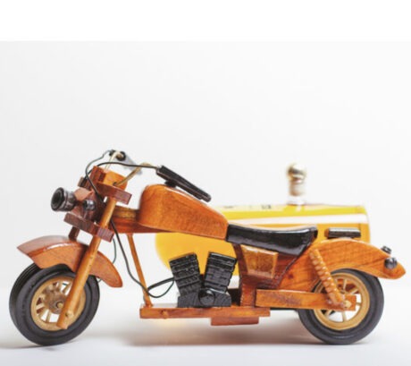 Houten Motor met zijspan met whisky 35cl
