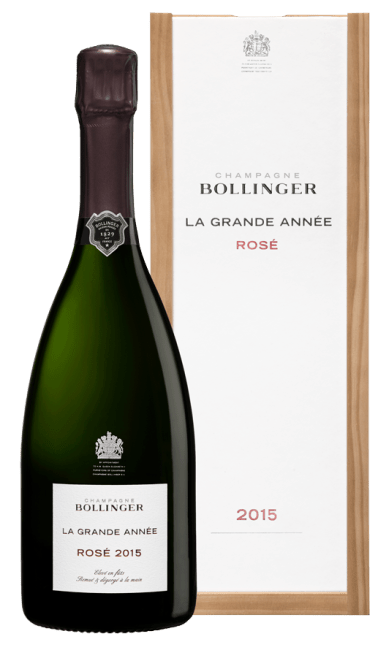 Bollinger La Grande Année Brut Rosé 2015 (in luxe houten kist)