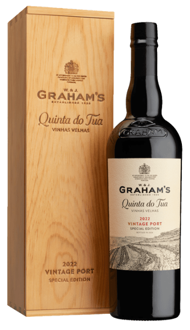 Graham's Quinta do Tua Vinhas Velhas Vintage Port 2022 (per fles in houten kist)