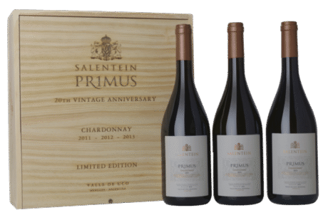 Salentein Primus Chardonnay - Vertical Case (3 * 75cl: 2011, 2012 & 2013 in houten kist)